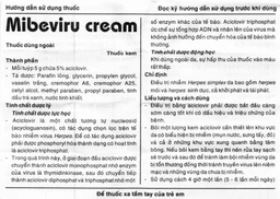 Kem bôi da Mibeviru Cream Hasan điều trị nhiễm Herpes Simplex (5g)