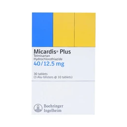 Viên nén Micardis Plus 40/12,5mg Boehringer điều trị tăng huyết áp vô căn (3 vỉ x 10 viên)