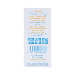 Thuốc bột uống Mitux E 100mg DHG Pharma làm loãng chất nhầy (24 gói x 1,5g)