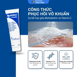 Bột phủ vết thương Multidex Powder Deroyal 45g hỗ trợ điều trị viêm nhiễm da, làm lành các vết loét mãn tính 3