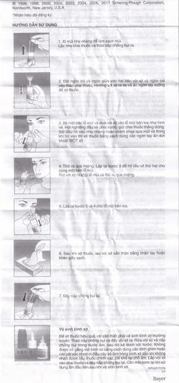 Thuốc xịt mũi Nasonex Bayer điều trị viêm mũi dị ứng (60 liều)