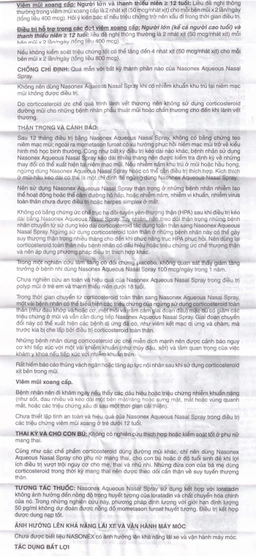 Thuốc xịt mũi Nasonex Bayer điều trị viêm mũi dị ứng (60 liều)