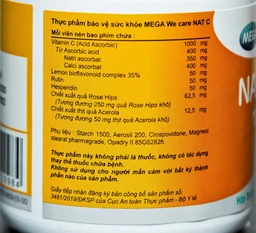 Viên tăng cường sức đề kháng Mega We Care Nat C (30 viên)