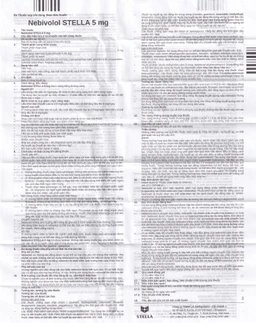 Viên nén Nebivolol Stella 5mg điều trị tăng huyết áp (3 vỉ x 10 viên)