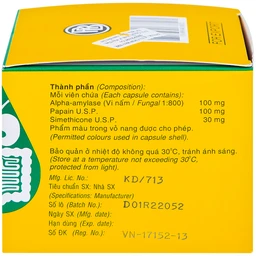 Men tiêu hóa Neopeptine Raptakos hỗ trợ điều trị đầy hơi, khó tiêu, biếng ăn (10 vỉ x 10 viên) 