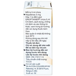 Thuốc nhỏ mắt Nevanac Alcon điều trị viêm, đau sau phẫu thuật đục thủy tinh thể (5ml)