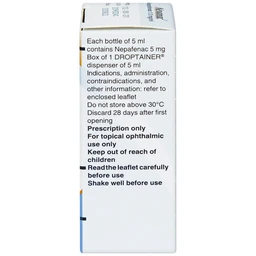 Thuốc nhỏ mắt Nevanac Alcon điều trị viêm, đau sau phẫu thuật đục thủy tinh thể (5ml)