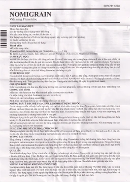 Thuốc Nomigrain 5mg Torrent điều trị đau nửa đầu (5 vỉ x 20 viên)