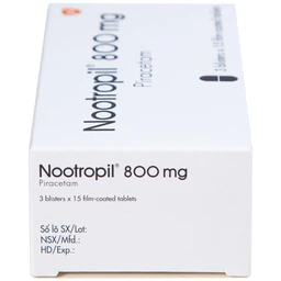 Viên nén Nootropil 800mg GSK điều trị hội chứng tâm thần (3 vỉ x 15 viên)