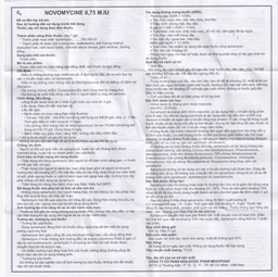 Thuốc cốm Novomycine 0,75 M.IU Mekophar điều trị nhiễm khuẩn đường hô hấp, da và sinh dục (20 gói x 3g)