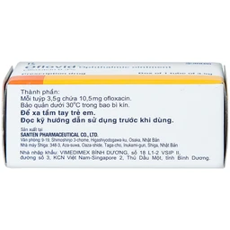 Thuốc mỡ tra mắt Oflovid Ophthalmic ointment Santen điều trị viêm bờ mi, viêm túi lệ, lẹo (3.5g)