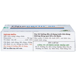 Thuốc Opecerin 50mg OPV điều trị thoái hóa khớp hông, gối (3 vỉ x 10 viên)