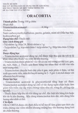 Thuốc mỡ Oracortia 0.1% Thai Nakorn Patana hỗ trợ điều trị viêm nhiễm khoang miệng (50 gói x 1g)