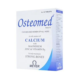 Viên nén Osteomed Meyer bổ sung canxi, Magne, kẽm, vitamin D3 và khoáng chất (2 vỉ x 15 viên)
