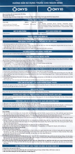 Lotion bôi da Oxy10 Rohto điều trị mụn bọc và mụn sưng đỏ (10g)