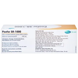 Viên nén Panfor SR-1000 MEGA We Care điều trị bệnh đái tháo đường típ 2 (5 vỉ x 20 viên)