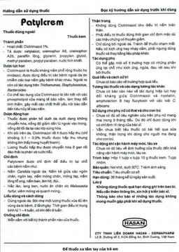 Kem bôi da Patylcrem Hasan điều trị bệnh nấm, hắc lào, lang ben (10g)