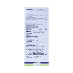 Siro trị ho trẻ em Pectol-E Sagopha điều trị ho, viêm phế quản, suyễn, cảm, sổ mũi (90ml)