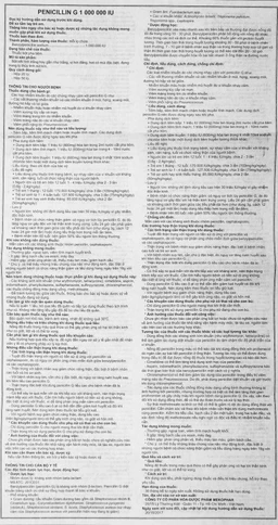 Bột pha tiêm Penicillin G 1 000 000 IU Mekophar điều trị các chứng nhiễm khuẩn (50 lọ)	