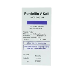 Thuốc Penicilin V Kali 1.000.000 I.U Vidipha điều trị và dự phòng các chứng nhiễm khuẩn (10 vỉ x 10 viên)