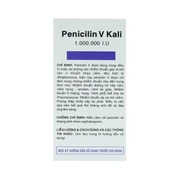 Thuốc Penicilin V Kali 1.000.000 I.U Vidipha điều trị và dự phòng các chứng nhiễm khuẩn (10 vỉ x 10 viên)