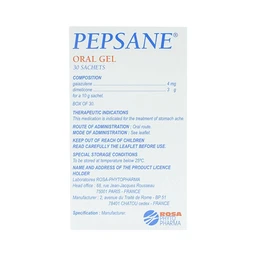 Gel uống Pepsane Rosa Phyto Pharma điều trị triệu chứng đau dạ dày (30 gói)