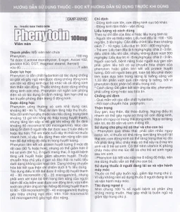 Viên nén Phenytoin 100mg Danapha điều trị động kinh cơn lớn, động kinh cục bộ (100 viên)