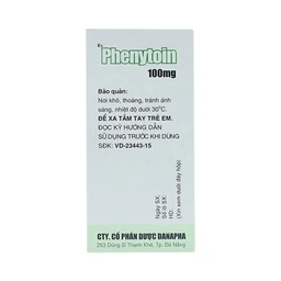 Viên nén Phenytoin 100mg Danapha điều trị động kinh cơn lớn, động kinh cục bộ (100 viên)
