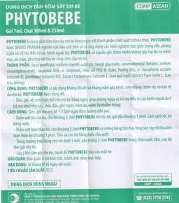 Nước tắm ngừa rôm sẩy, viêm da cho bé Phyto Bebe Opodis 100ml
