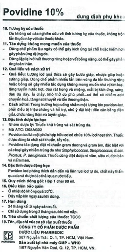 Dung dịch phụ khoa Povidine 10% Pharmedic sát trùng phụ khoa, viêm âm đạo, âm hộ (90ml)