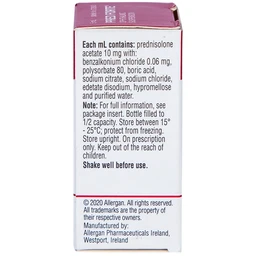 Hỗn dịch nhỏ mắt Pred Forte Allergan điều trị các chứng viêm đáp ứng với steroid (5ml)