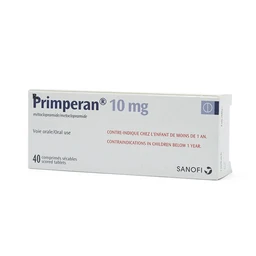 Thuốc Primperan 10mg Sanofi điều trị triệu chứng nôn và buồn nôn (2 vỉ x 20 viên) 