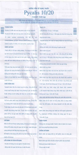 Thuốc Pycalis 10 Pymepharco điều trị rối loạn cương dương (1 vỉ x 1 viên)