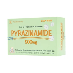 Thuốc Pyrazinamide 500mg Mekophar điều trị bệnh lao phổi (10 vỉ x 10 viên)
