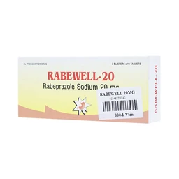Thuốc Rabewell 20mg Madras Pharm điều trị trào ngược dạ dày (3 vỉ x 10 viên)