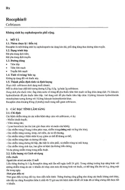Bột pha tiêm Rocephin F.Hoffmann-La Roche điều trị nhiễm khuẩn huyết, viêm màng não (lọ 1g + ống 10ml)