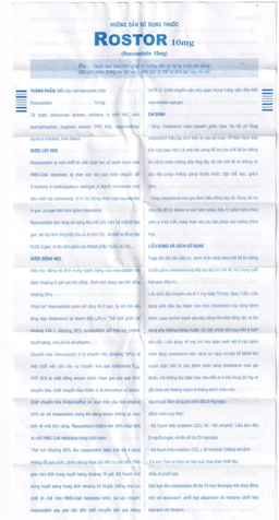 Thuốc Rostor 10mg Pymepharco điều trị tăng cholesterol máu nguyên phát (2 vỉ x 14 viên)