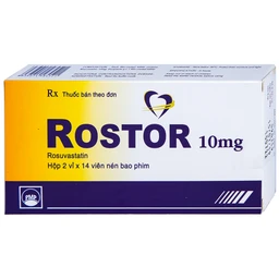 Thuốc Rostor 10mg Pymepharco điều trị tăng cholesterol máu nguyên phát (2 vỉ x 14 viên)