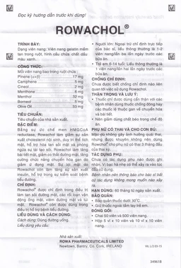 Thuốc Rowachol Rowa điều trị làm tan sỏi đường mật (10 vỉ x 10 viên)