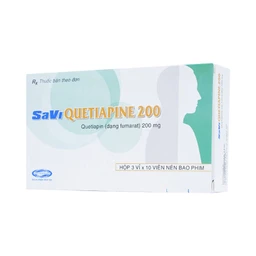 Thuốc Savi Quetiapine 200 điều trị tâm thần phân liệt (3 vỉ x 10 viên)