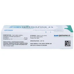 Thuốc Savi Quetiapine 25 điều trị tâm thần phân liệt (3 vỉ x 10 viên)