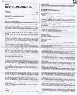 Thuốc Savi Telmisartan 80 điều trị tăng huyết áp (3 vỉ x 10 viên) 