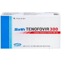 Thuốc Savi Tenofovir 300 điều trị nhiễm HIV-1 ở người lớn (3 vỉ x 10 viên) 