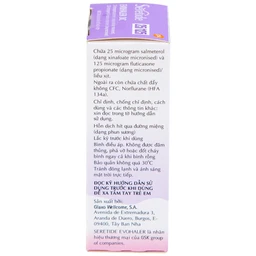 Khí dung Seretide Evohaler DC 25/125 Gsk điều trị hen phế quản, tắc nghẽn phổi mạn tính (120 liều)