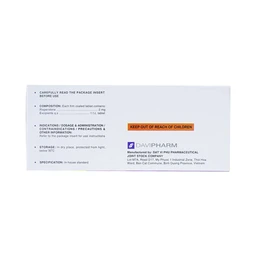 Thuốc Sernal Davipharm điều trị bệnh loạn tâm thần cấp và mạn (10 vỉ x 10 viên)