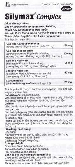 Thuốc Silymax Complex Mediplantex điều trị viêm gan do virus, xơ gan (6 vỉ x 10 viên) 