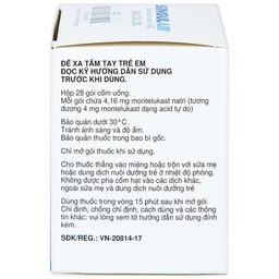 Cốm Singulair 4mg MSD điều trị hen phế quản mạn tính (28 gói)