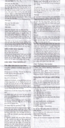 Thuốc Siofor 850 Berlin điều trị đái tháo đường típ 2 (4 vỉ x 15 viên)