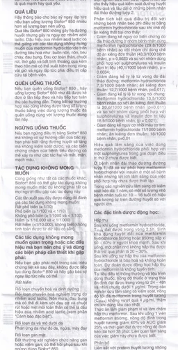 Thuốc Siofor 850 Berlin điều trị đái tháo đường típ 2 (4 vỉ x 15 viên)