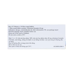 Thuốc Spasmomen Menarini điều trị hội chứng đại tràng kích thích (3 vỉ x 10 viên)